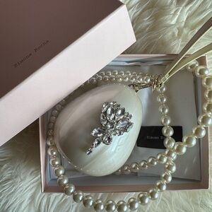 Simone Rocha Ivory Pearl Crystal Clutch